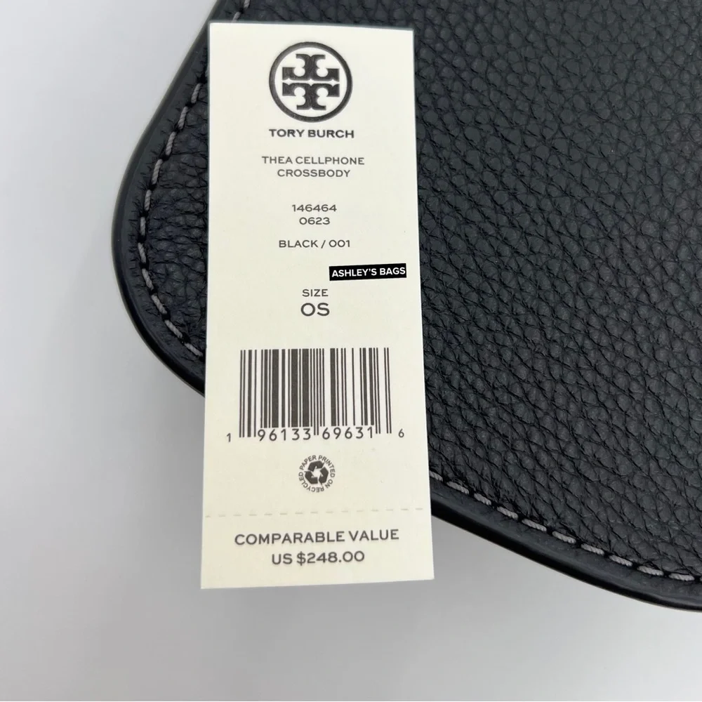Tory Burch Thea Cellphone Crossbody In Black - Picture 10 of 10